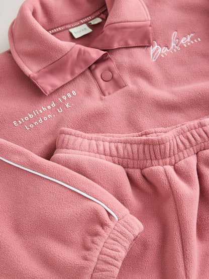 Baker by Ted Baker Pink Micro Fleece Funnel Neck Top & Jogger set - image 11