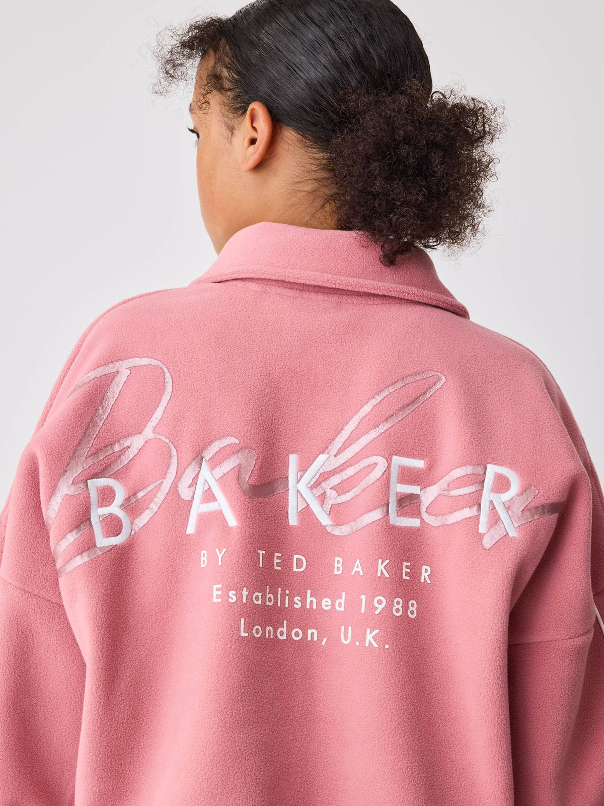 Baker by Ted Baker Pink Micro Fleece Funnel Neck Top & Jogger set - image 6