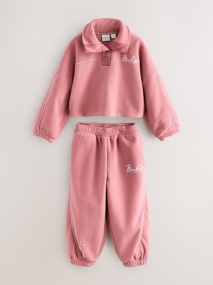 Baker by Ted Baker Pink Micro Fleece Funnel Neck Top & Jogger set - image 7