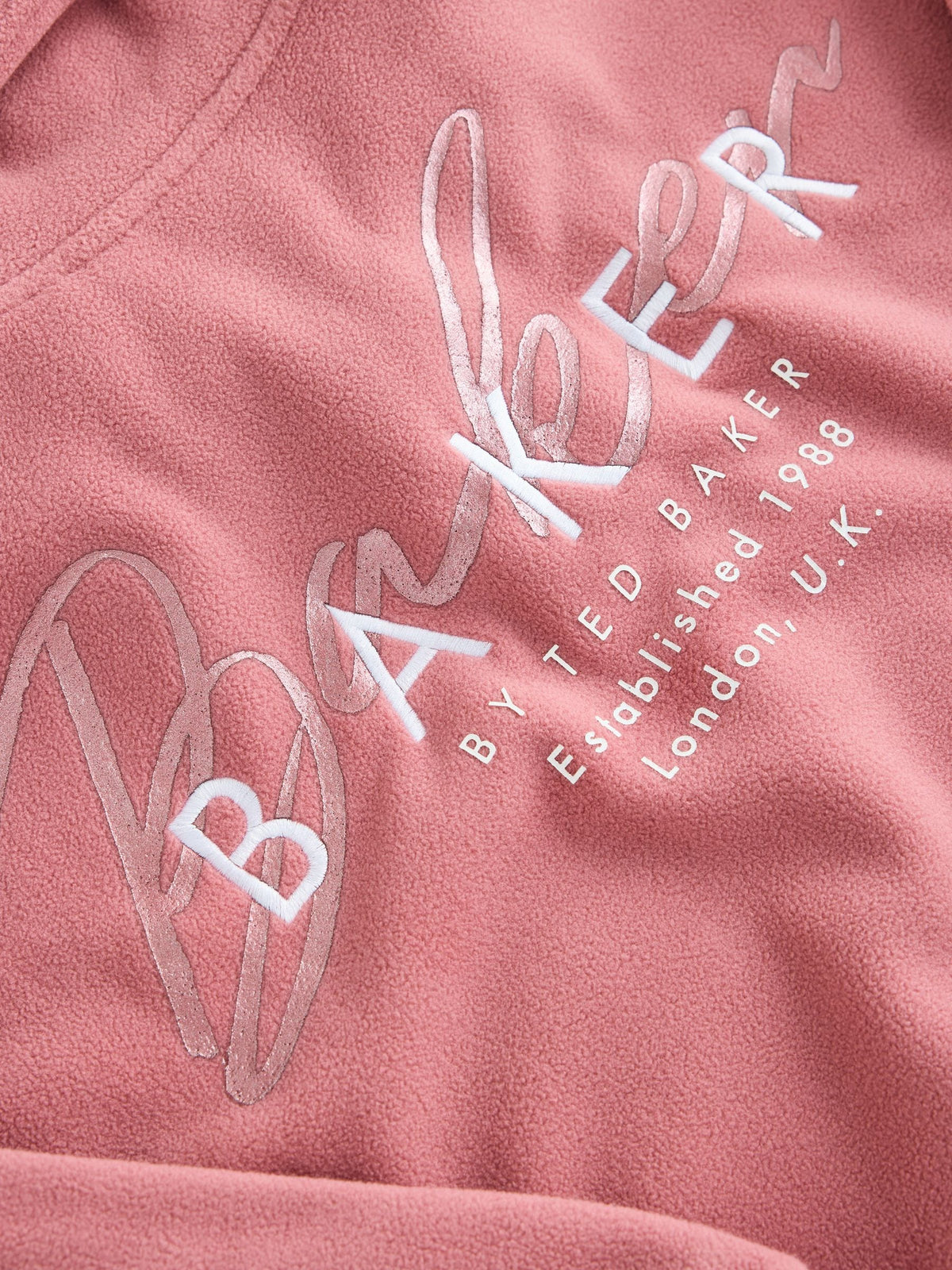 Baker by Ted Baker Pink Micro Fleece Funnel Neck Top & Jogger set - image 9