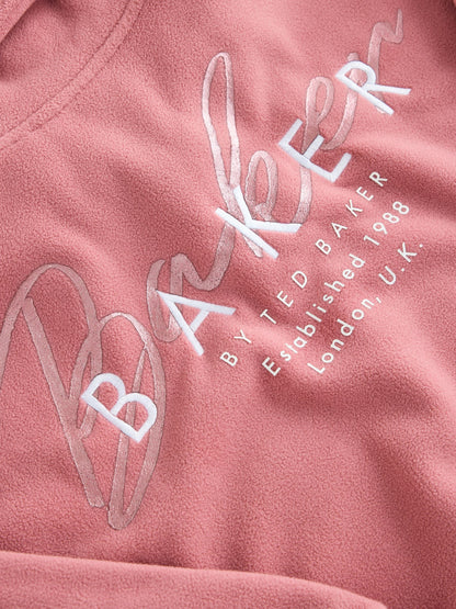 Baker by Ted Baker Pink Micro Fleece Funnel Neck Top & Jogger set - image 9