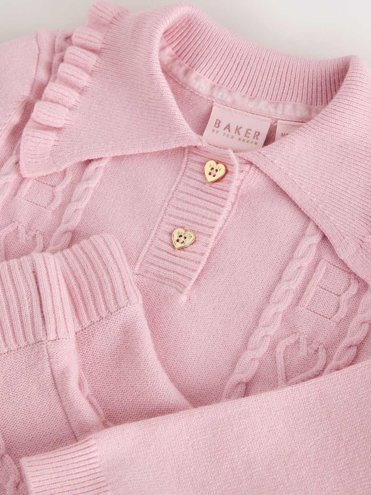 Baker by Ted Baker Pink 2 Piece Knitted Collar Top & Skirt Set - image 12