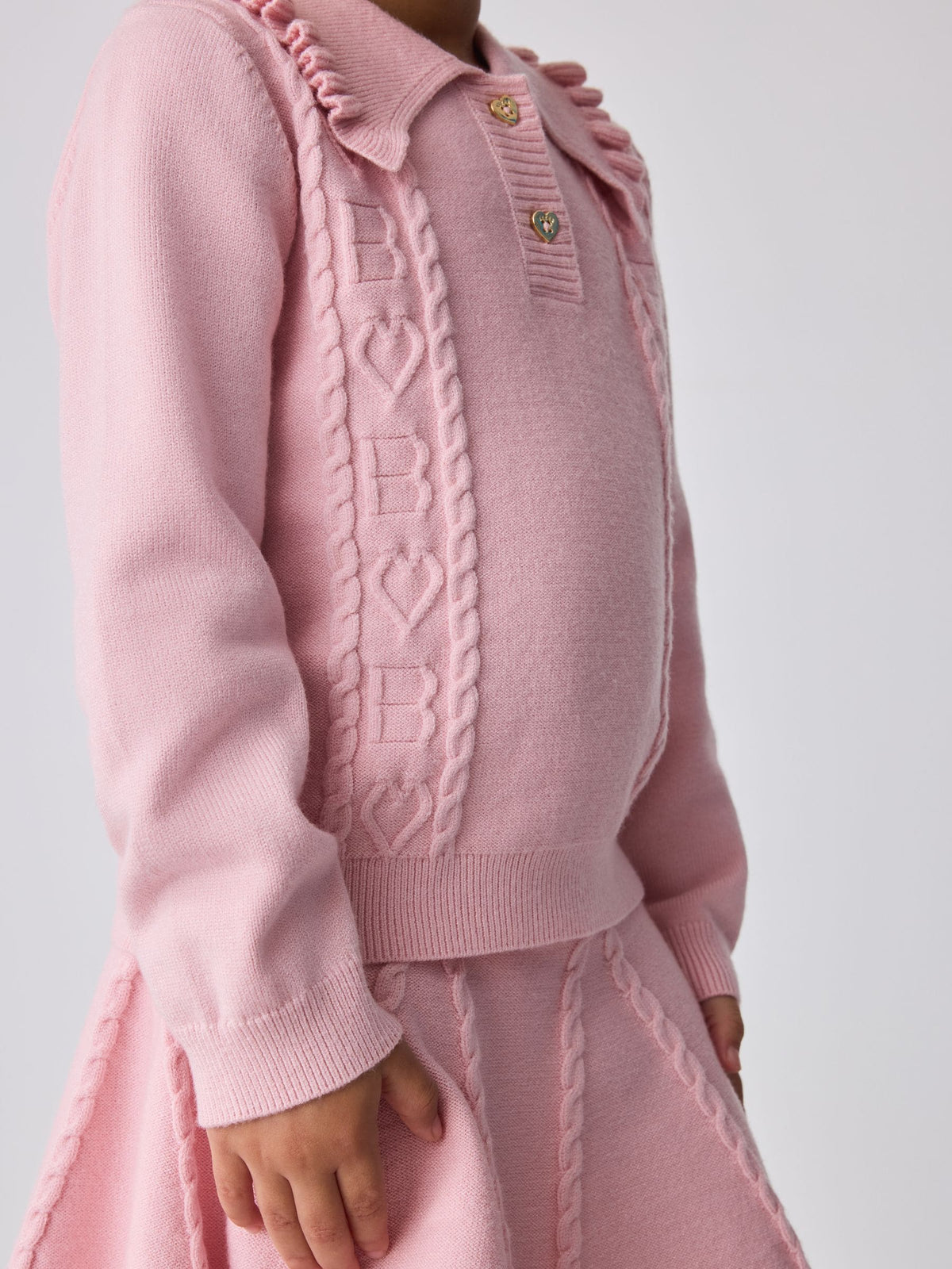 Baker by Ted Baker Pink 2 Piece Knitted Collar Top & Skirt Set - image 4