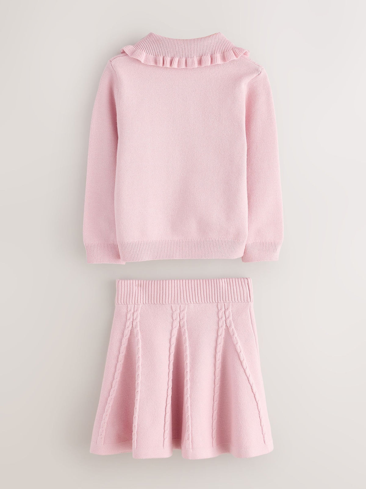 Baker by Ted Baker Pink 2 Piece Knitted Collar Top & Skirt Set - image 9