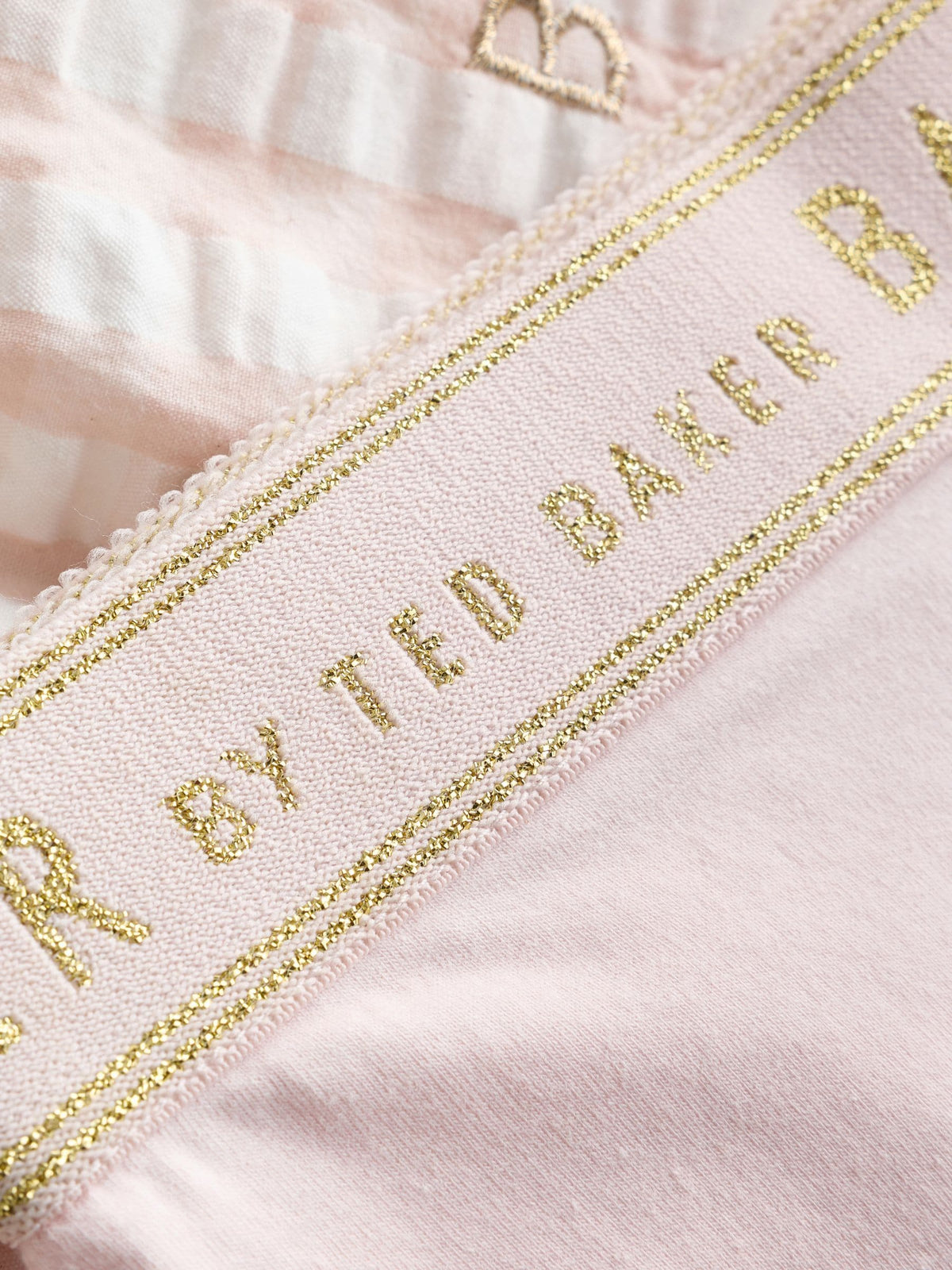 Baker by Ted Baker Pink/Cream 2 Piece Gingham Bow Sweat Top & Flare Leggings Set - image 10