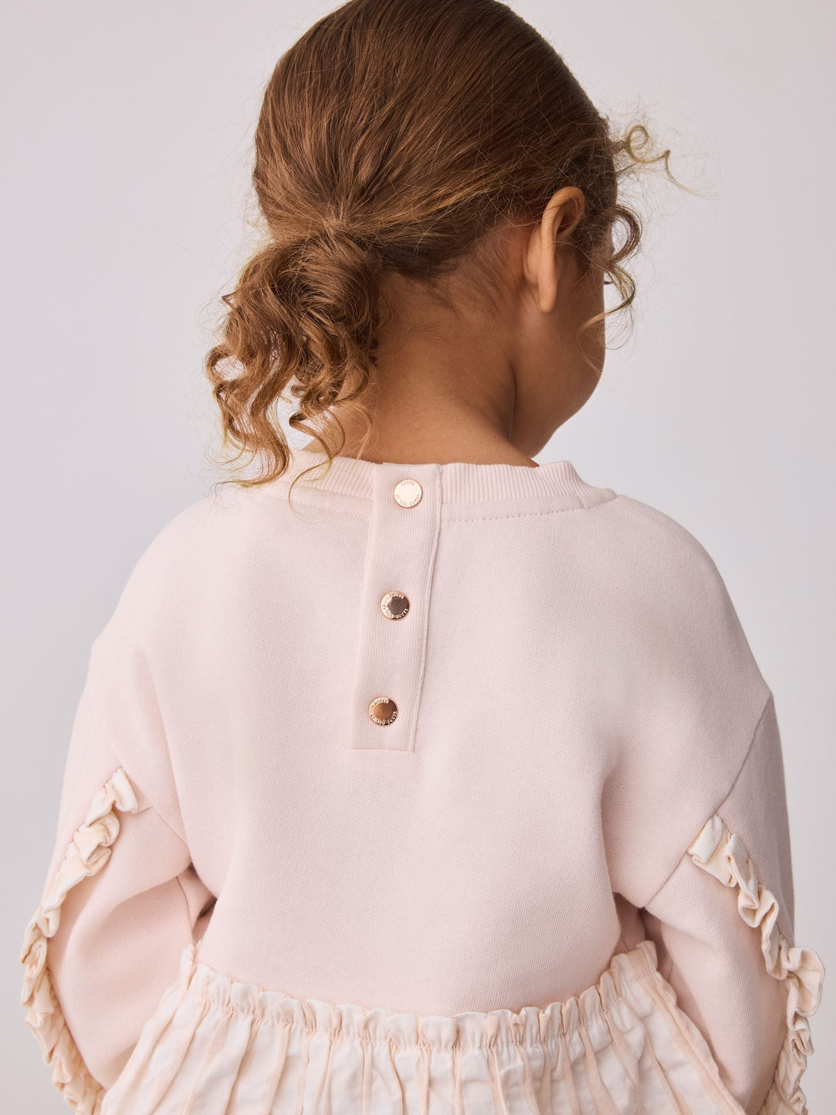 Baker by Ted Baker Pink/Cream 2 Piece Gingham Bow Sweat Top & Flare Leggings Set - image 4