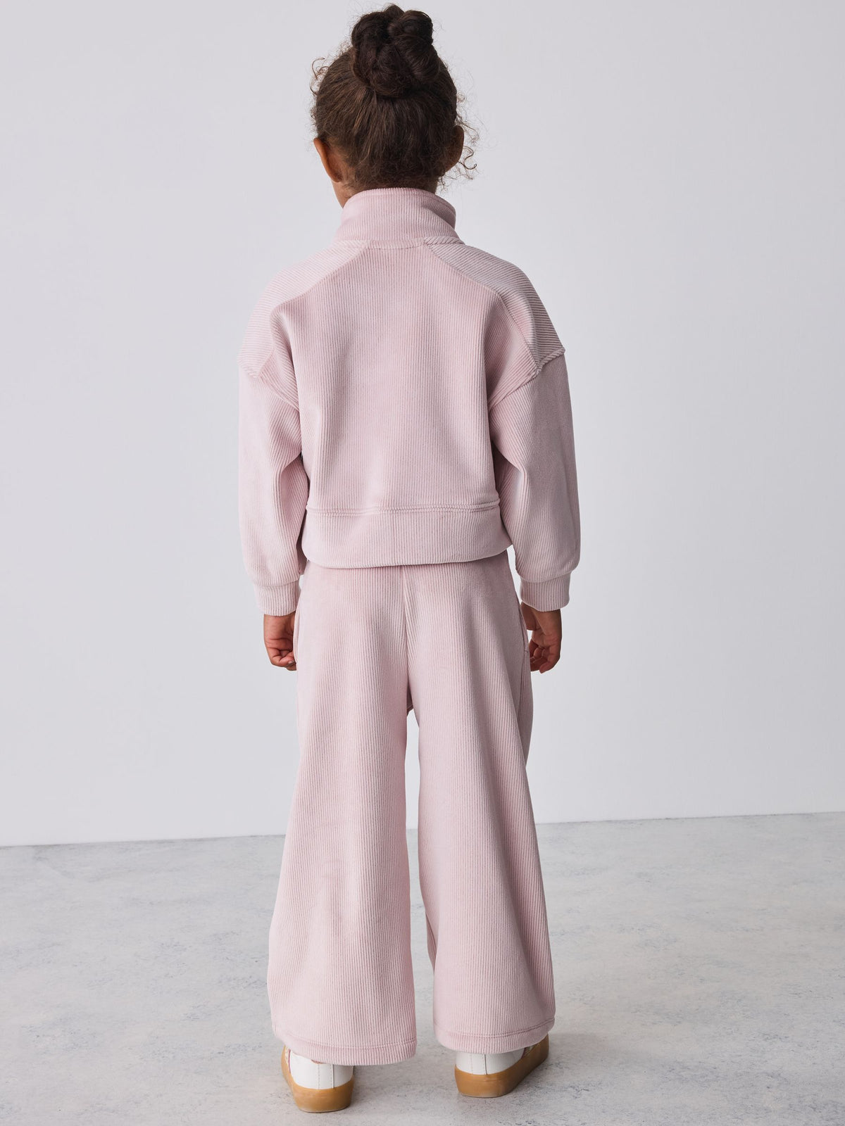 Baker by Ted Baker Lilac Purple Velour Rib Funnel Zip Through & Joggers Set 2 Piece - image 2