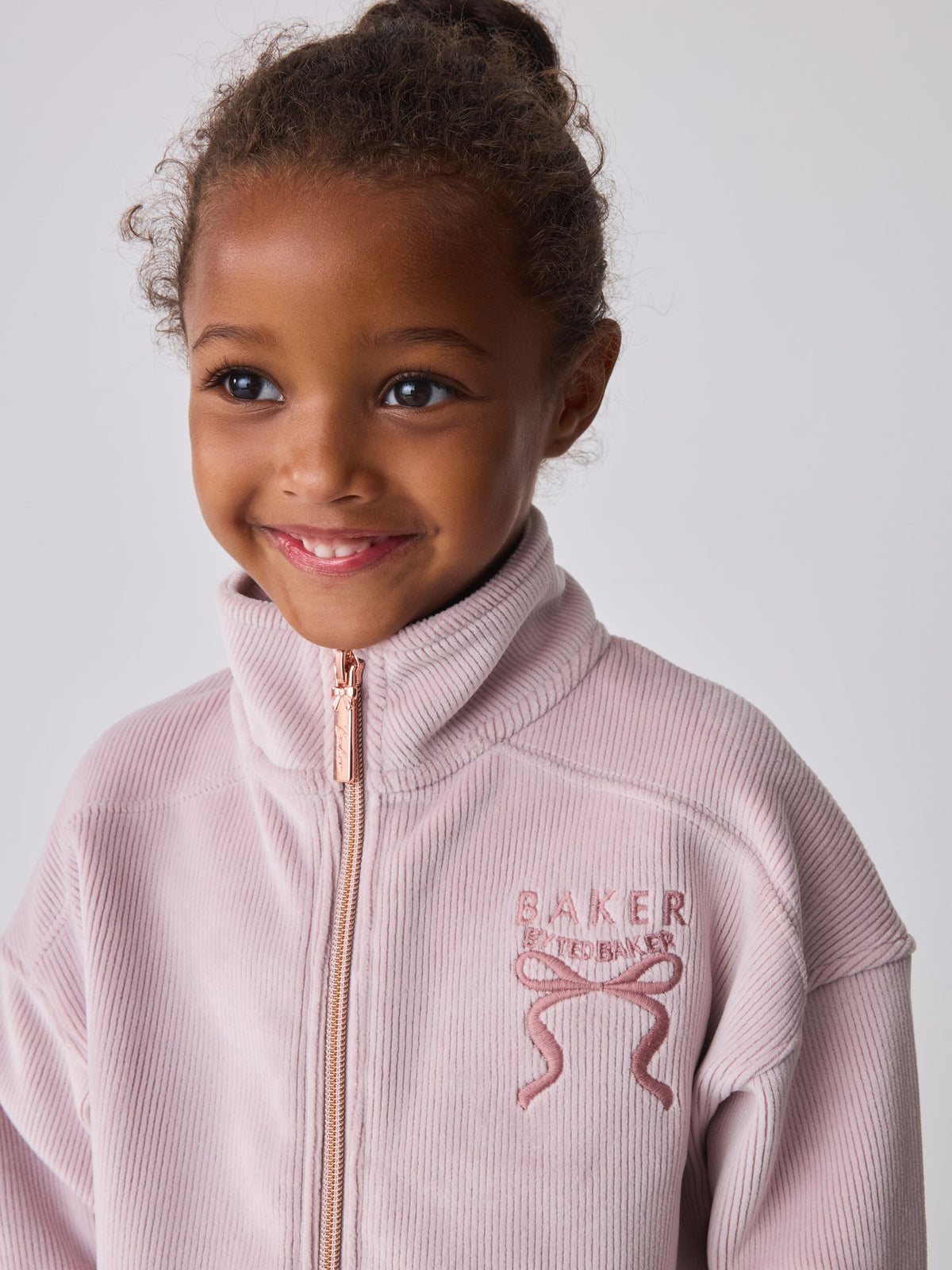 Baker by Ted Baker Lilac Purple Velour Rib Funnel Zip Through & Joggers Set 2 Piece - image 3
