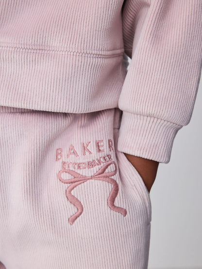 Baker by Ted Baker Lilac Purple Velour Rib Funnel Zip Through & Joggers Set 2 Piece - image 5