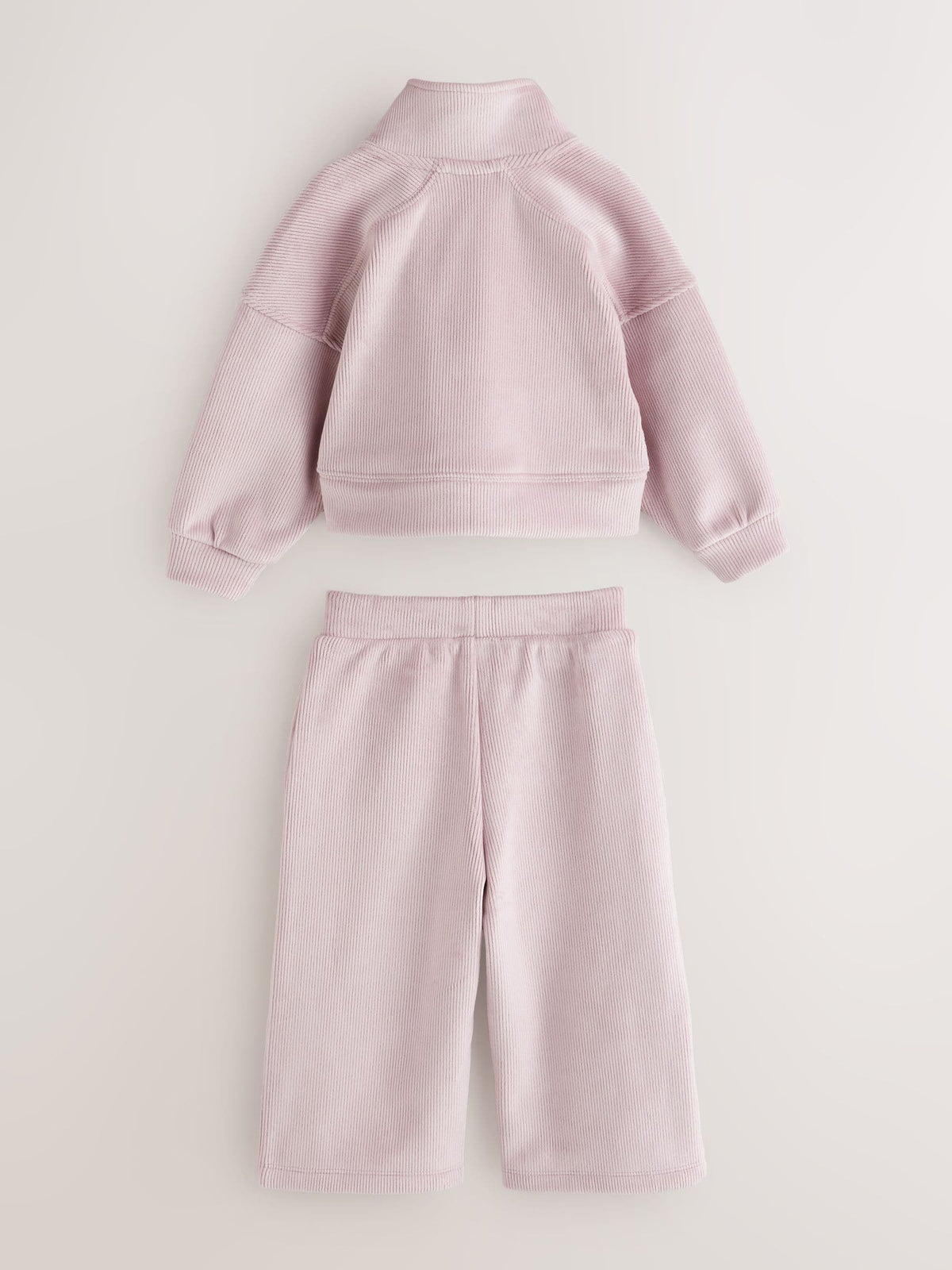 Baker by Ted Baker Lilac Purple Velour Rib Funnel Zip Through & Joggers Set 2 Piece - image 7