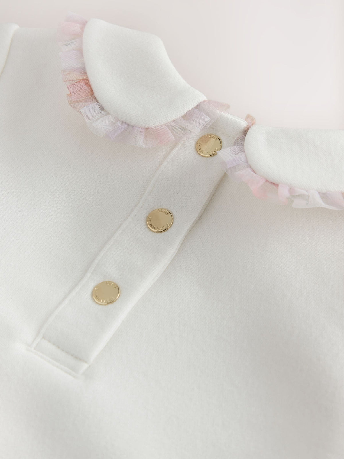 Baker by Ted Baker White Quilted Peplum Mesh Romper - image 6
