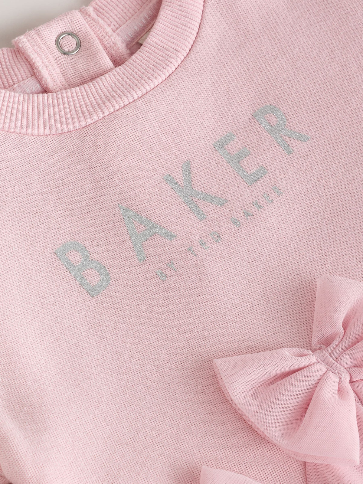 Baker by Ted Baker Pink Bow Mesh Godet Sweat Dress - image 9