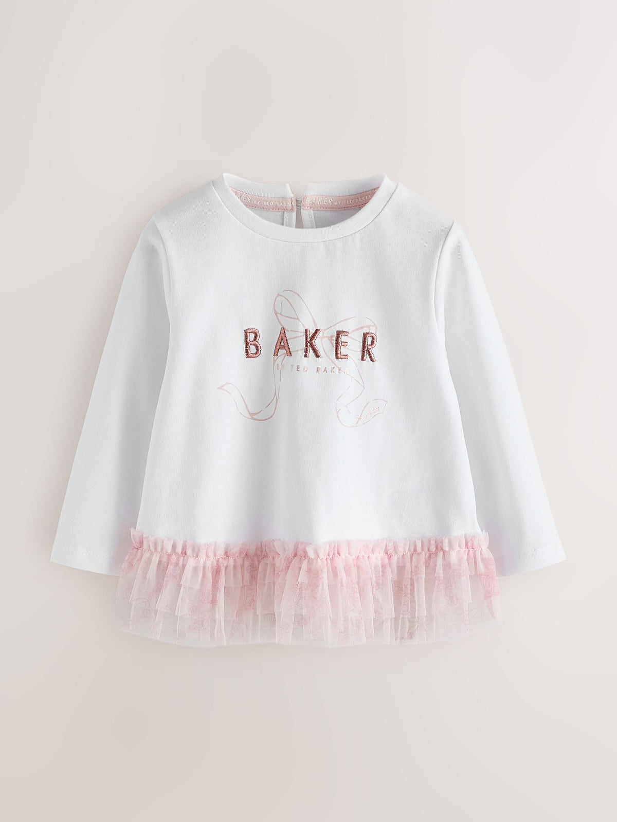 Baker by Ted Baker Pink 3 Piece Fur Gilet T-Shirt & Printed Leggings Set - image 3
