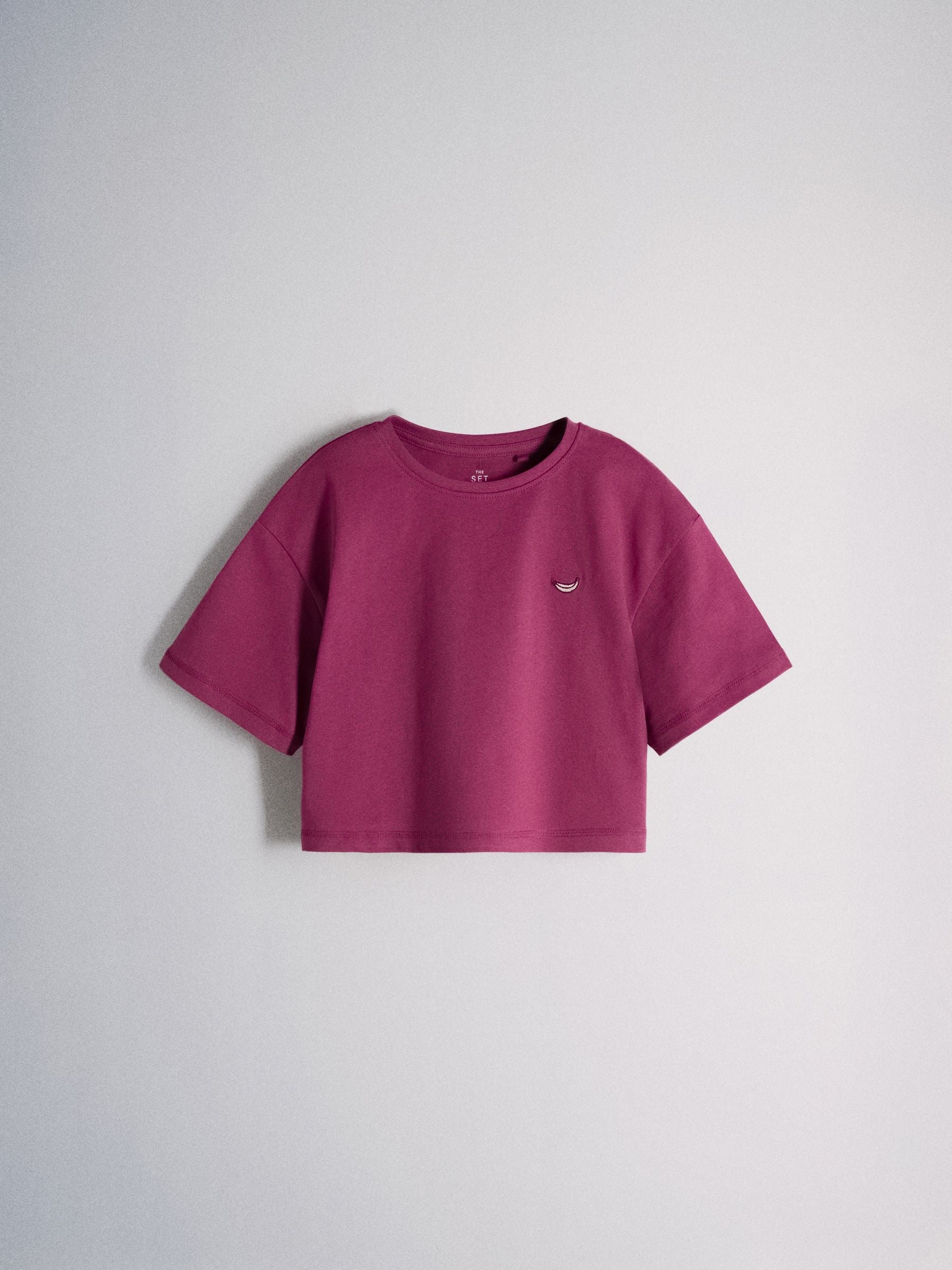 Dsiney Kidz - The Set 5 Pack Cropped Oversized T-Shirt with Embroidered Motif Pink/Purple/White image 9