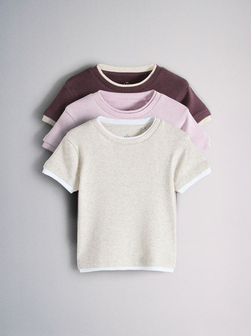 Dsiney Kidz - The Set 3 Pack Mock Layer Short Sleeve Jersey T-Shirt Lilac Purple image 1