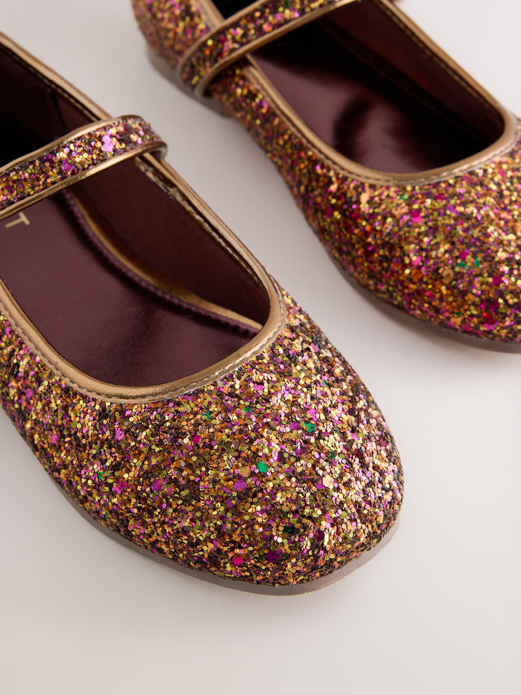 Rust Brown Glitter Standard Fit (F) Mary Jane Shoes image 3