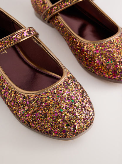Rust Brown Glitter Standard Fit (F) Mary Jane Shoes image 3