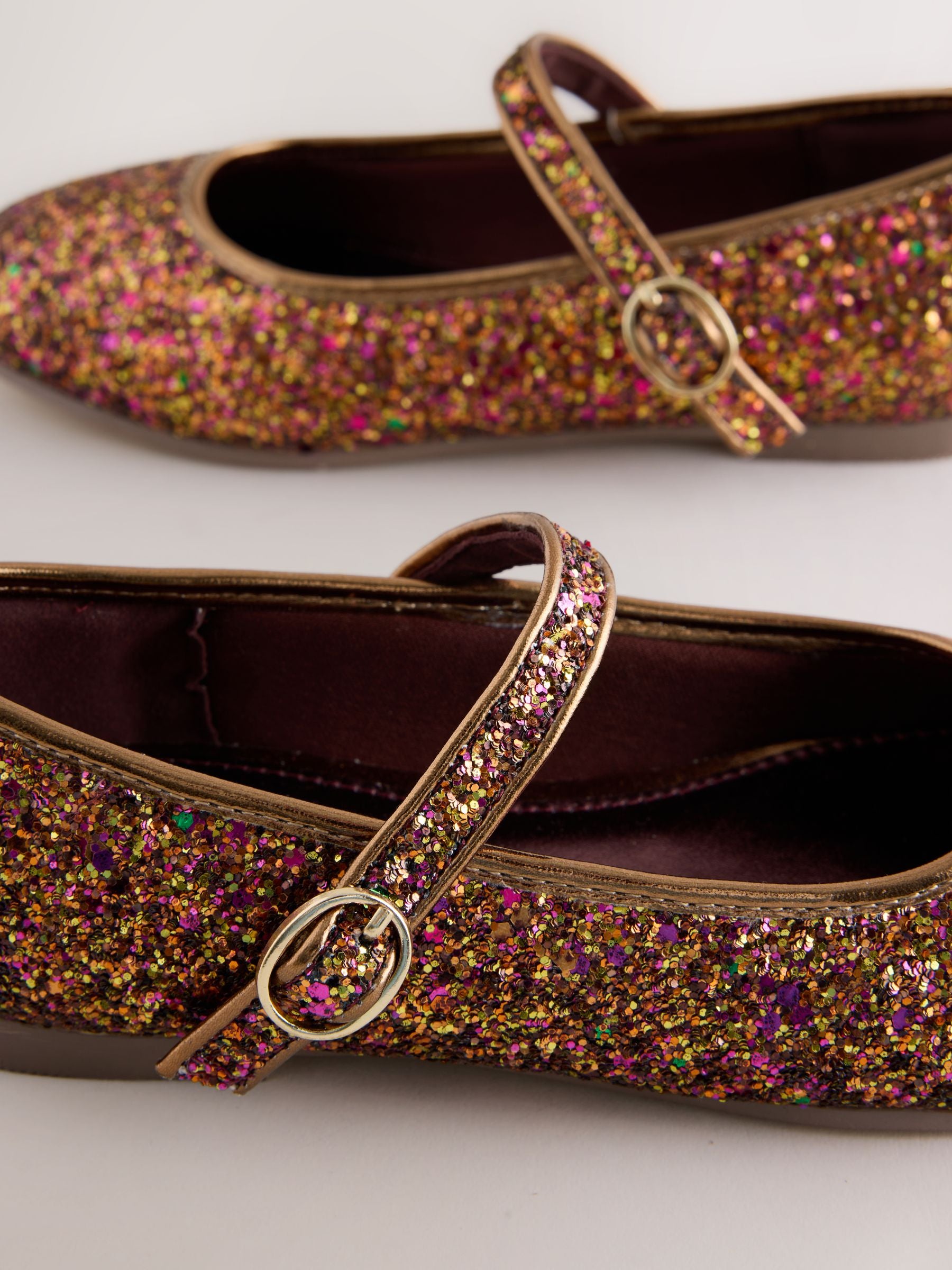 Rust Brown Glitter Standard Fit (F) Mary Jane Shoes image 4