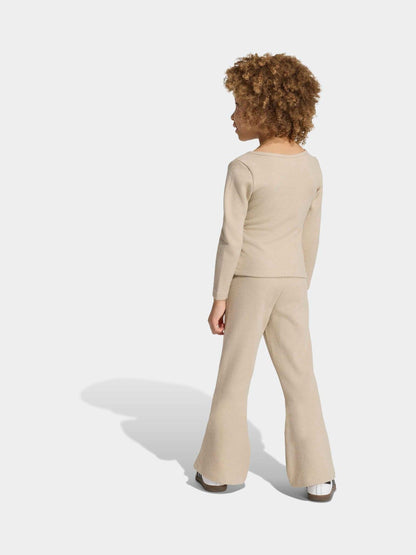 Dsiney Kidz - adidas Originals Brown Long Sleeve Top & Flare Leggings Set image 2