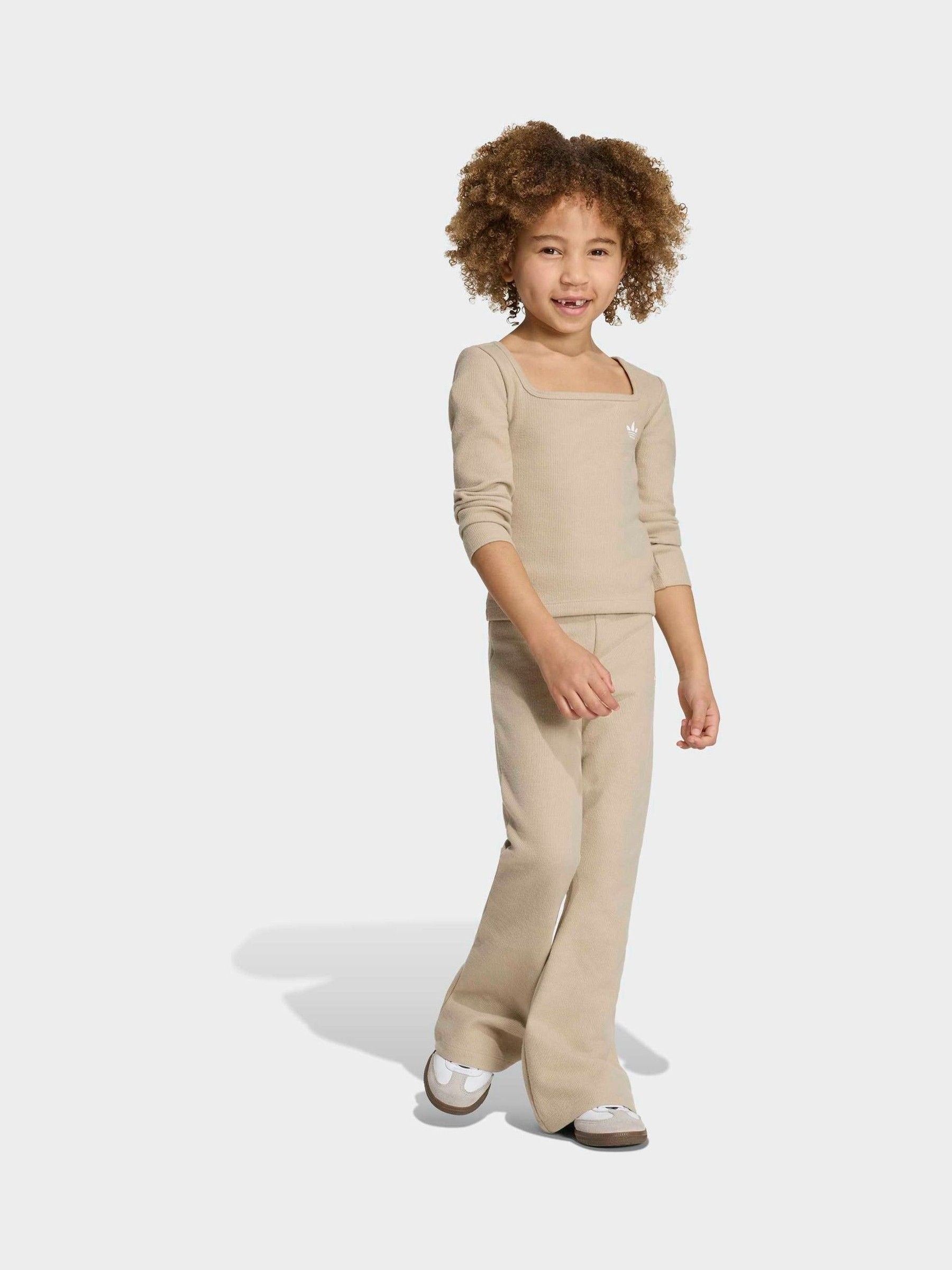 Dsiney Kidz - adidas Originals Brown Long Sleeve Top & Flare Leggings Set image 3