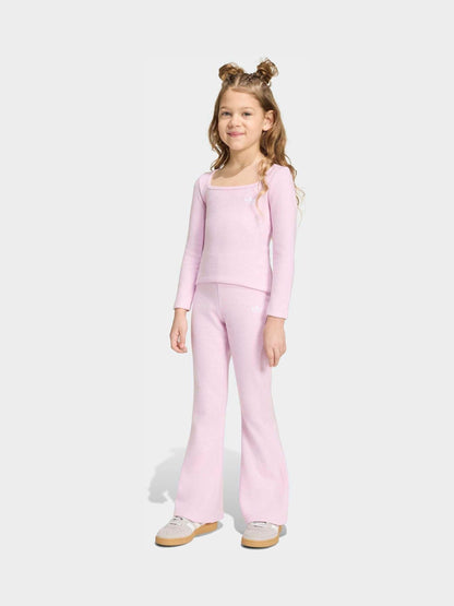 Dsiney Kidz - adidas Originals Pink Long Sleeve Top & Flare Leggings Set image 1