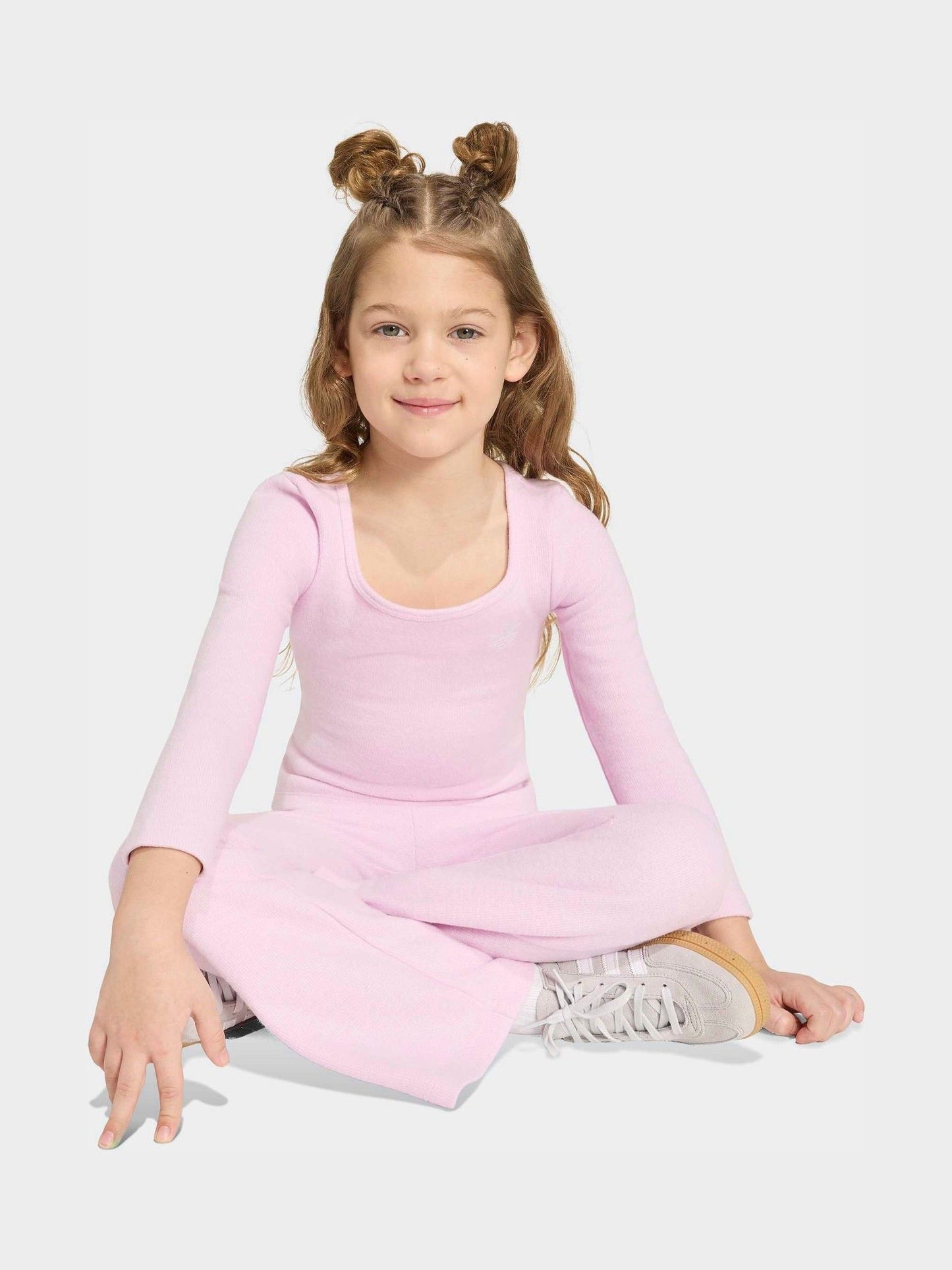 Dsiney Kidz - adidas Originals Pink Long Sleeve Top & Flare Leggings Set image 3