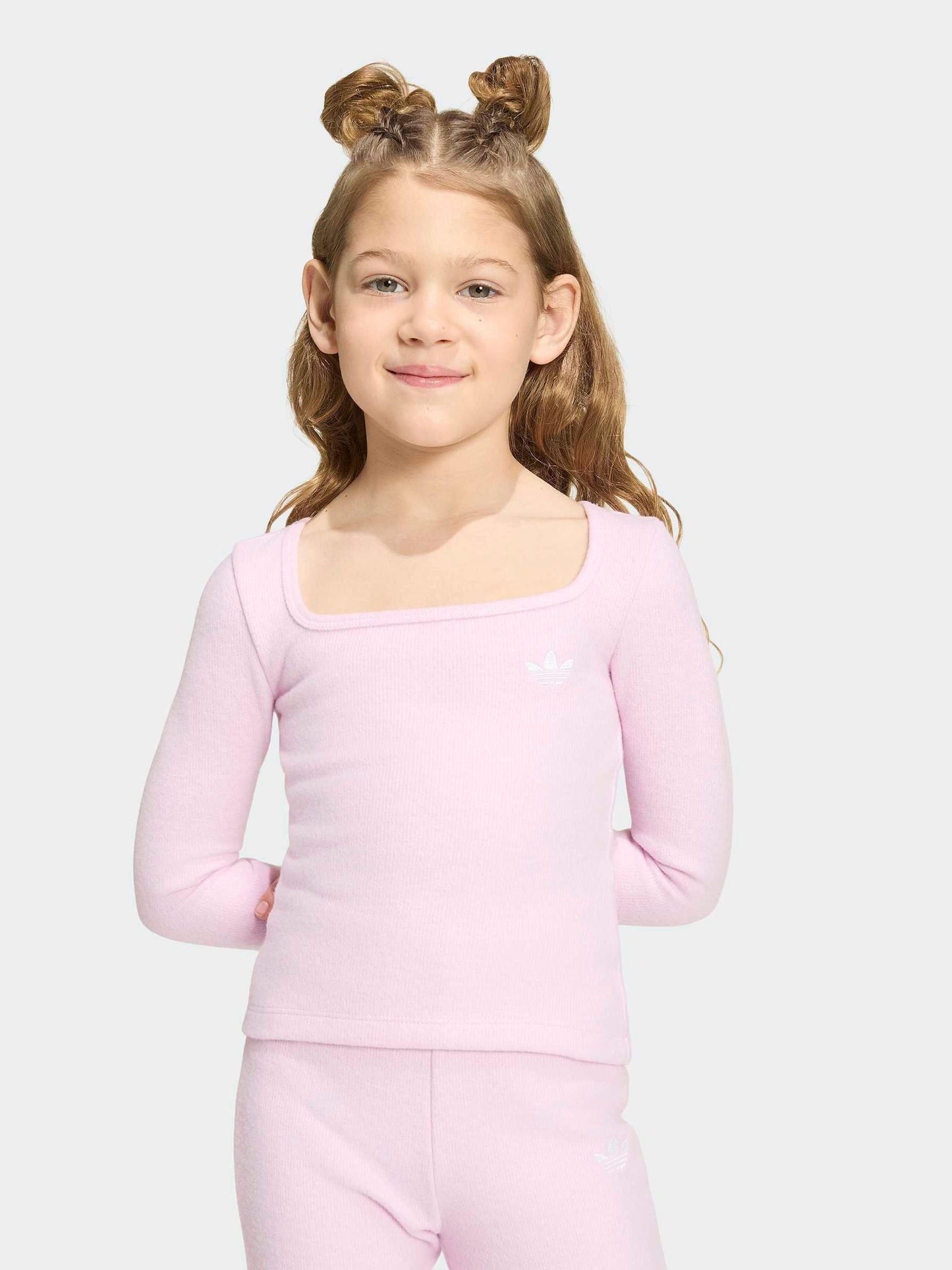 Dsiney Kidz - adidas Originals Pink Long Sleeve Top & Flare Leggings Set image 4
