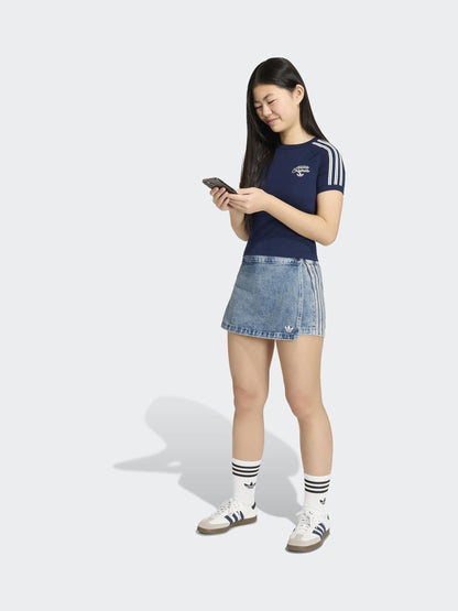 Dsiney Kidz - adidas Originals Blue 3 Stripe T-Shirt image 3