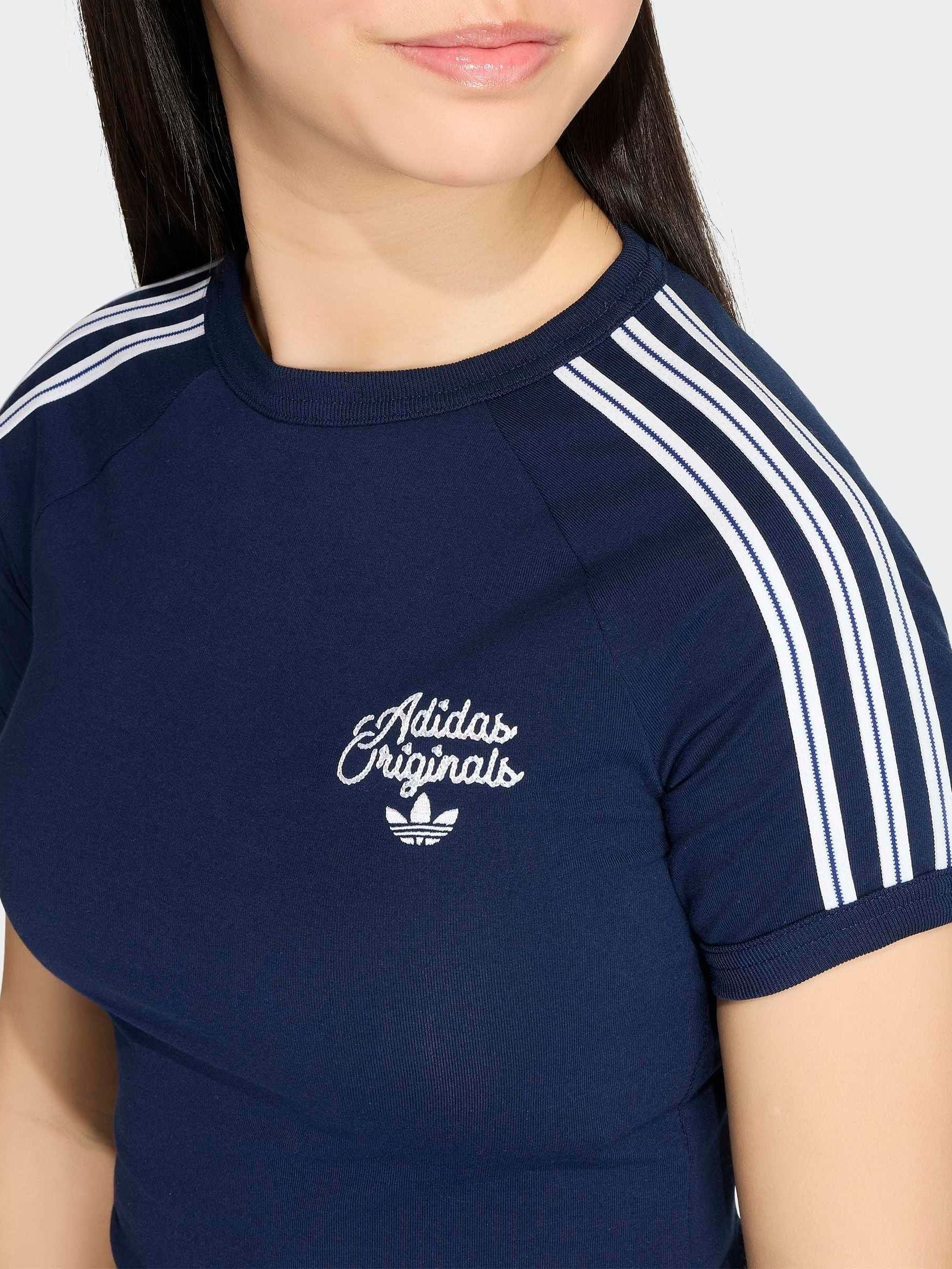Dsiney Kidz - adidas Originals Blue 3 Stripe T-Shirt image 4