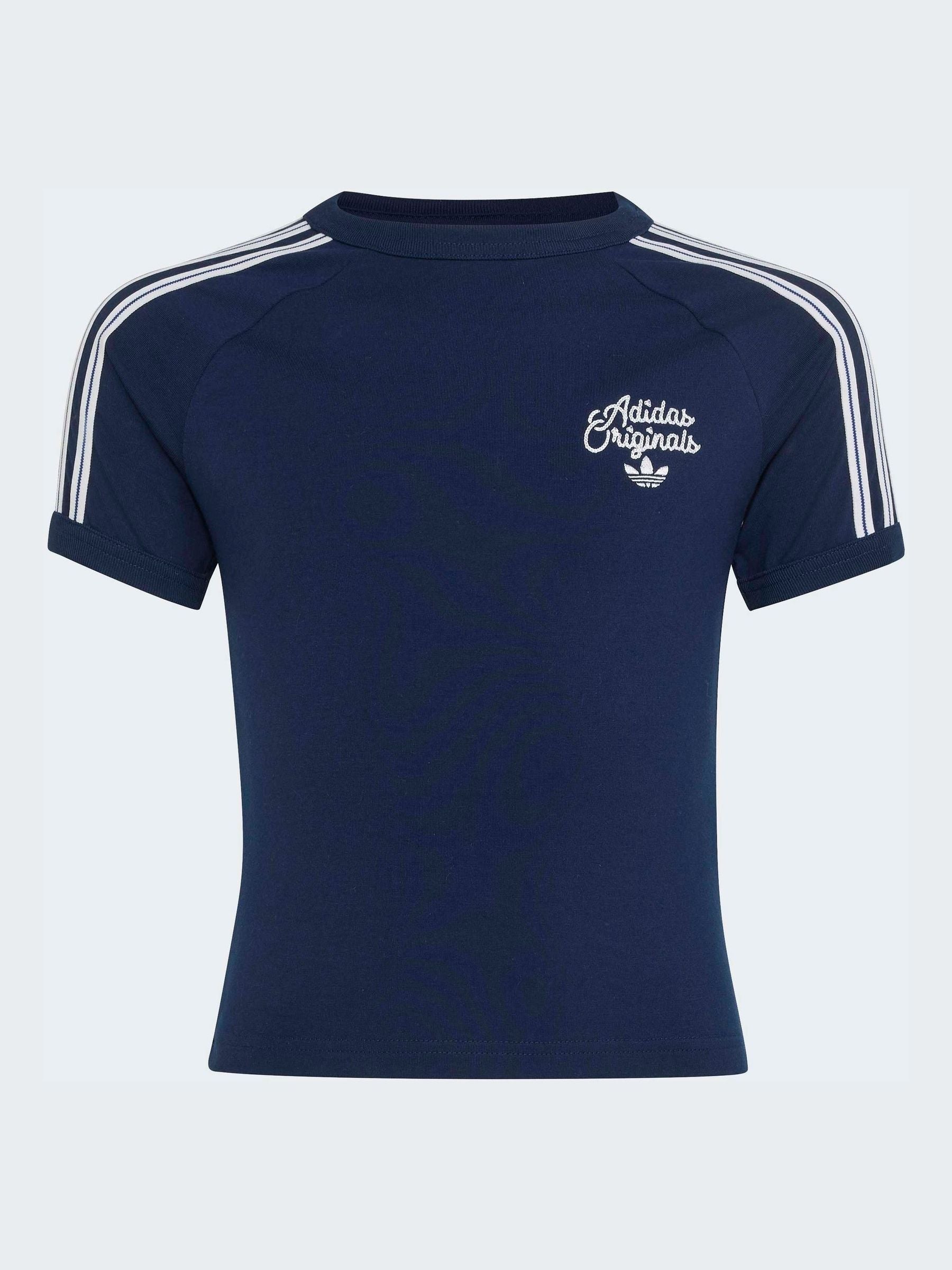 Dsiney Kidz - adidas Originals Blue 3 Stripe T-Shirt image 5