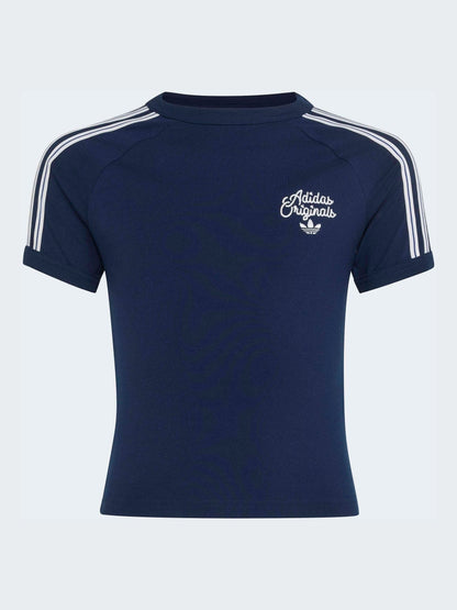Dsiney Kidz - adidas Originals Blue 3 Stripe T-Shirt image 5