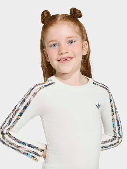 Dsiney Kidz - adidas Originals White Liberty London 3 Stripe T-Shirt and Wrap Skirts Set image 4