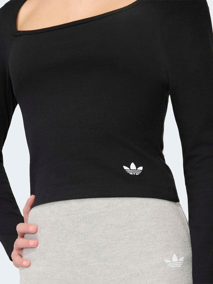 Dsiney Kidz - adidas Originals Black Slim Long Sleeves T-Shirt image 4