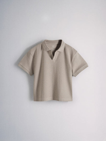 Dsiney Kidz - The Set 2 Pack Jersey Rib Short Sleeve Crew T-Shirt, Trophy Neck and Short Set Brown/Cream image 7