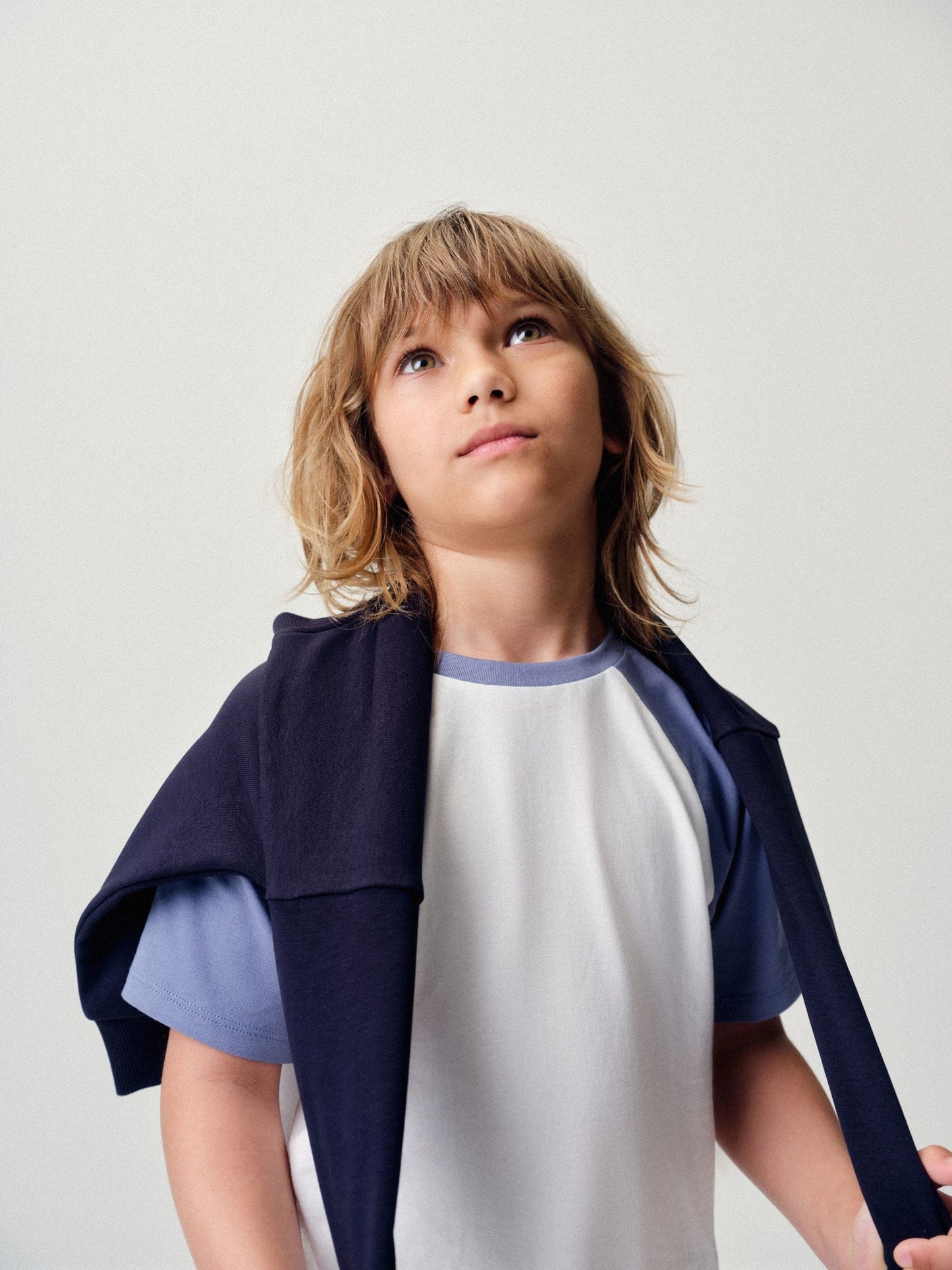 Dsiney Kidz - The Set 8 Piece Jersey Zip Through Hoody Crew Joggers Shorts and Short Sleeve Oversized T-Shirt Set Blue/Navy/White image 5
