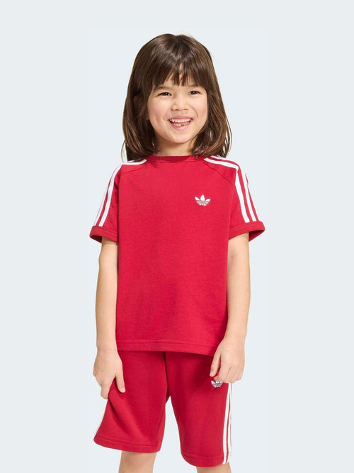 Dsiney Kidz - adidas Originals Red 3 Stripe T-Shirt image 1