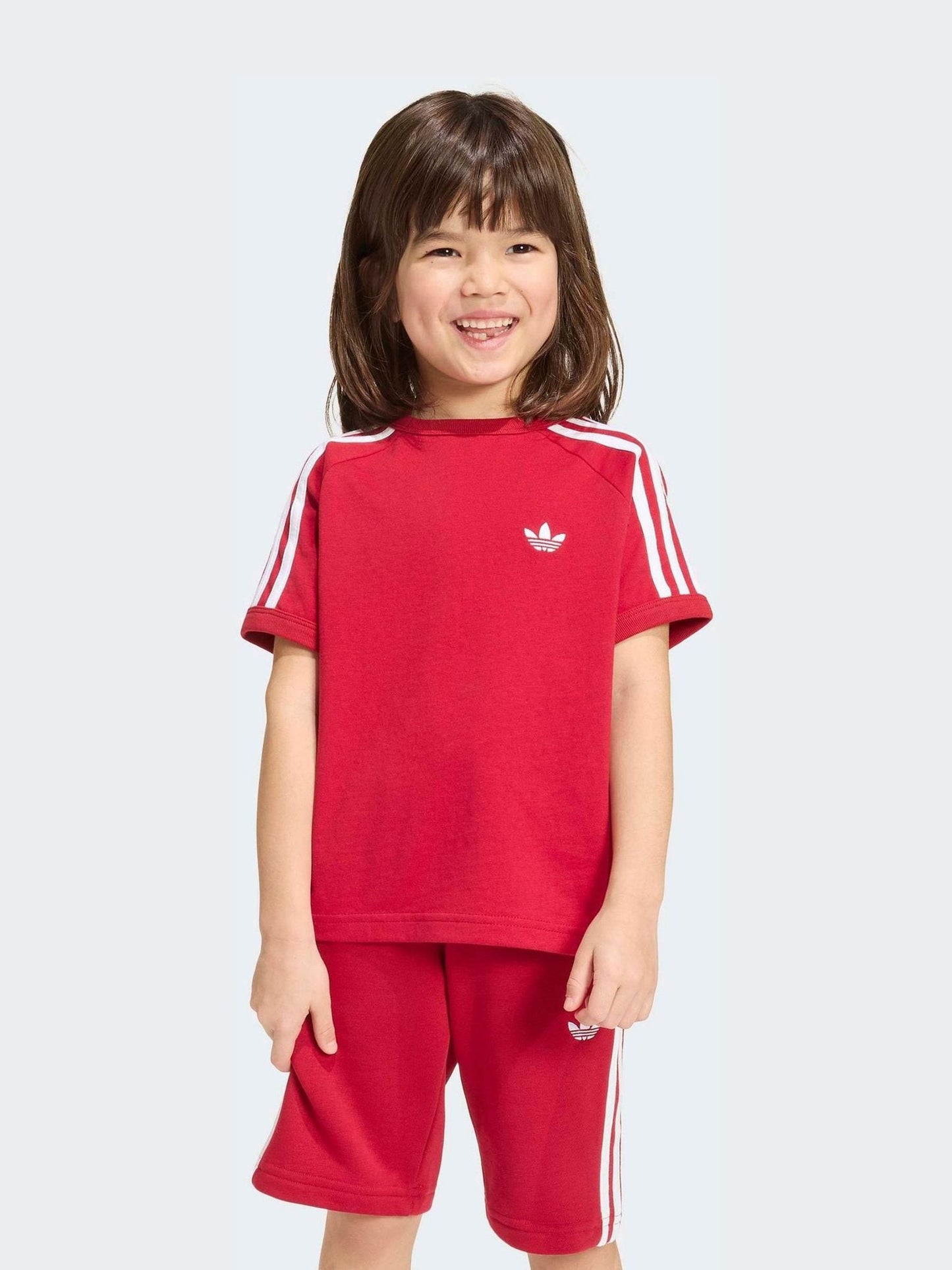 Dsiney Kidz - adidas Originals Red 3 Stripe T-Shirt image 1