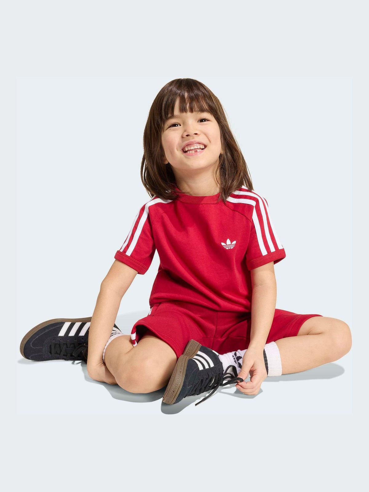 Dsiney Kidz - adidas Originals Red 3 Stripe T-Shirt image 3