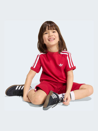 Dsiney Kidz - adidas Originals Red 3 Stripe T-Shirt image 3