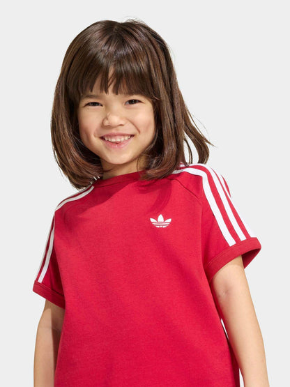 Dsiney Kidz - adidas Originals Red 3 Stripe T-Shirt image 4