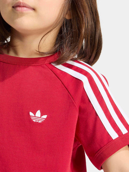 Dsiney Kidz - adidas Originals Red 3 Stripe T-Shirt image 5