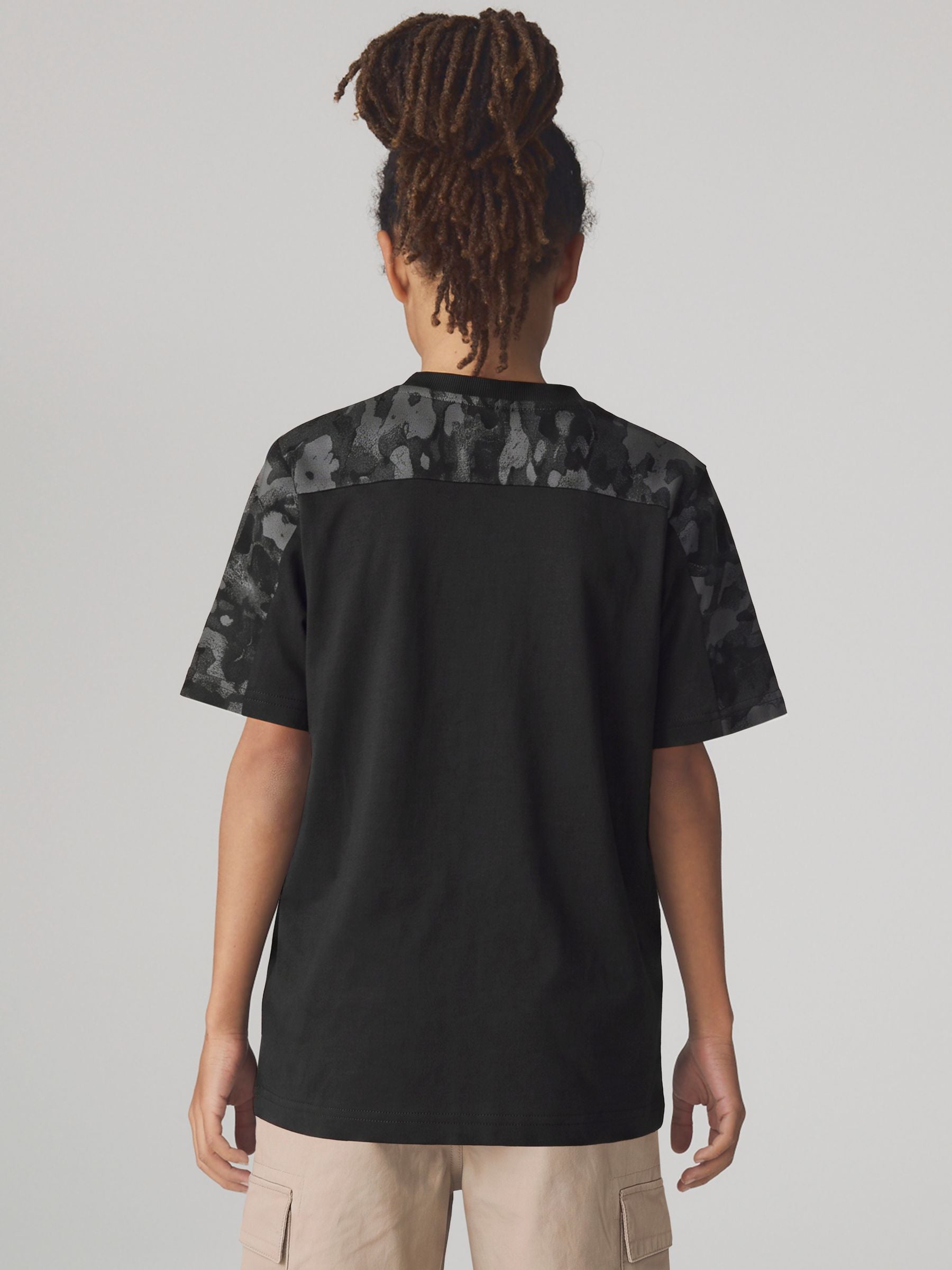 Dsiney Kidz - adidas Black Essentials Camo Cotton T-Shirt image 2
