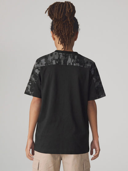 Dsiney Kidz - adidas Black Essentials Camo Cotton T-Shirt image 2