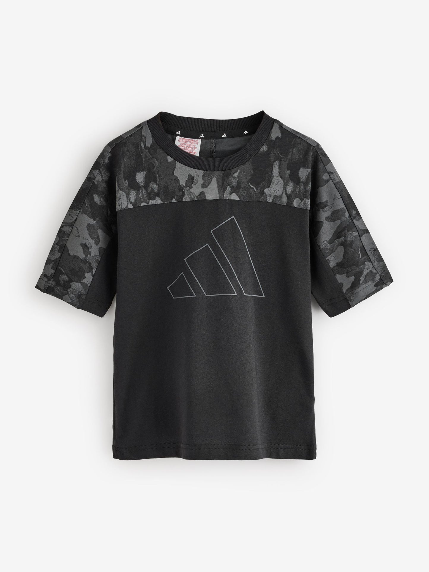 Dsiney Kidz - adidas Black Essentials Camo Cotton T-Shirt image 4