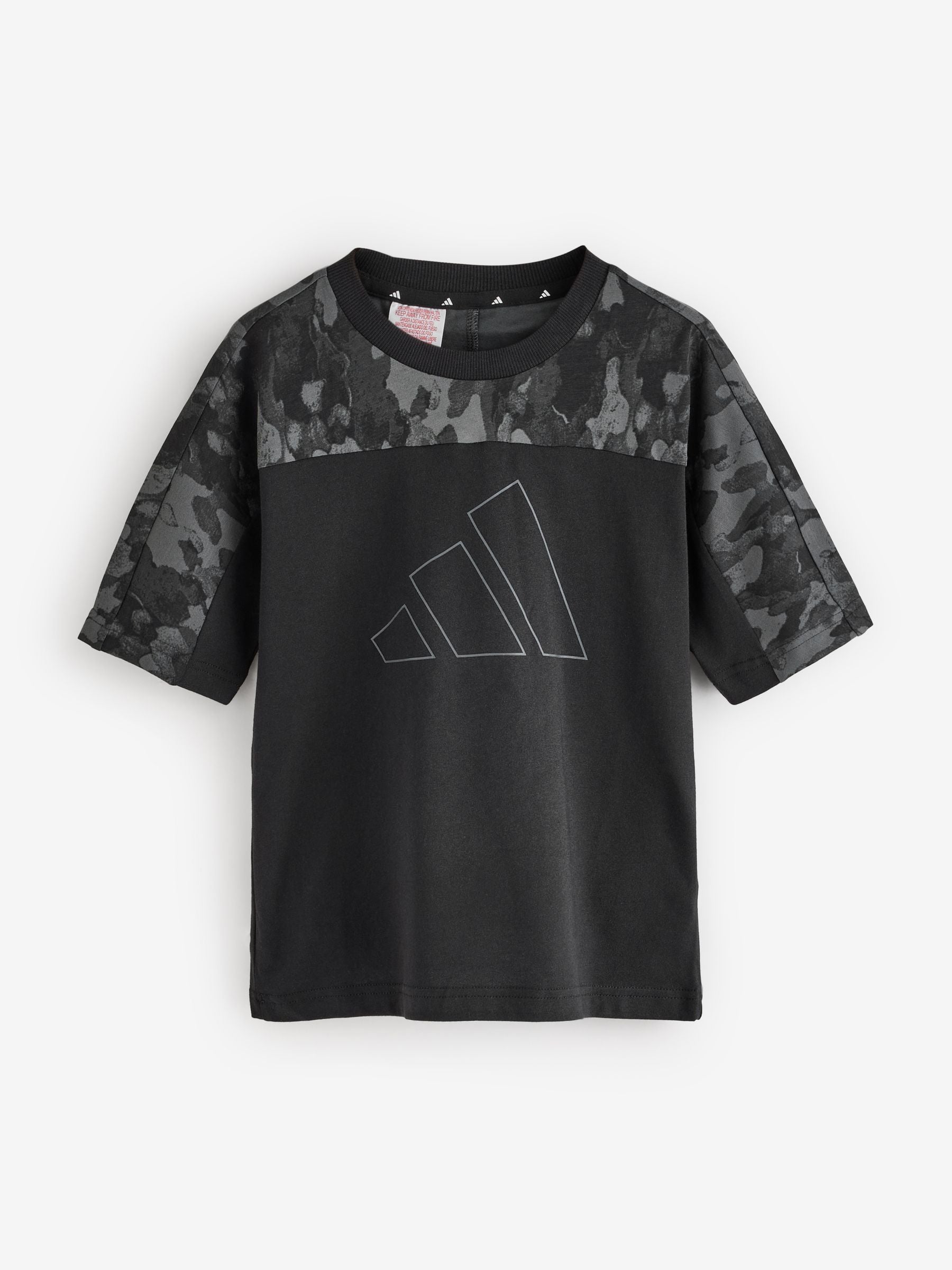 Dsiney Kidz - adidas Black Essentials Camo Cotton T-Shirt image 4