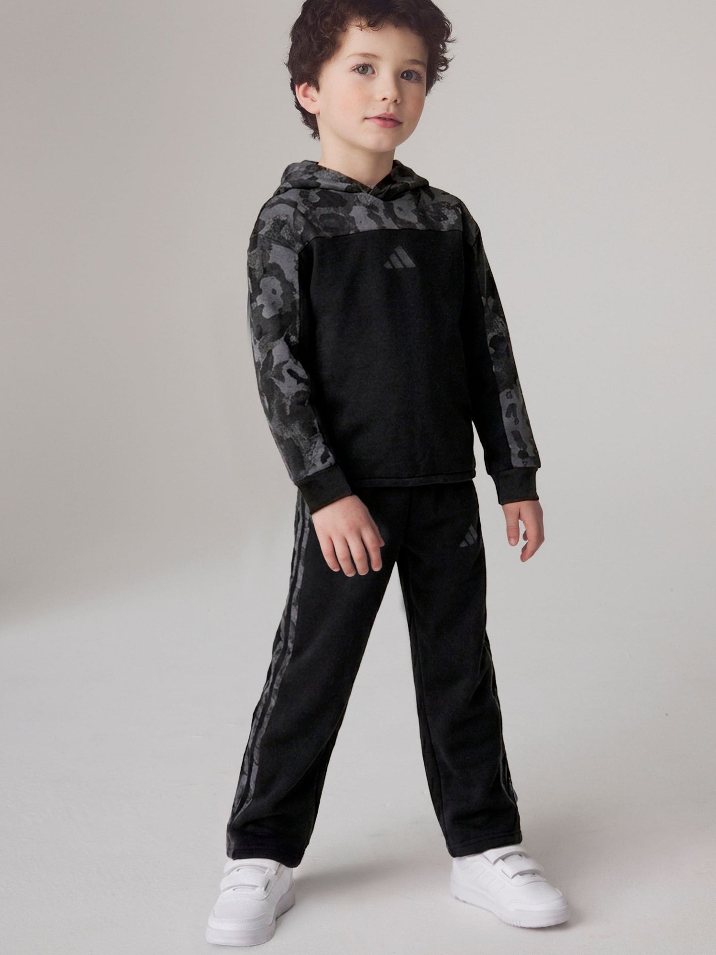 Dsiney Kidz - adidas Black Seasonal Essentials Hooded Joggers Set image 1