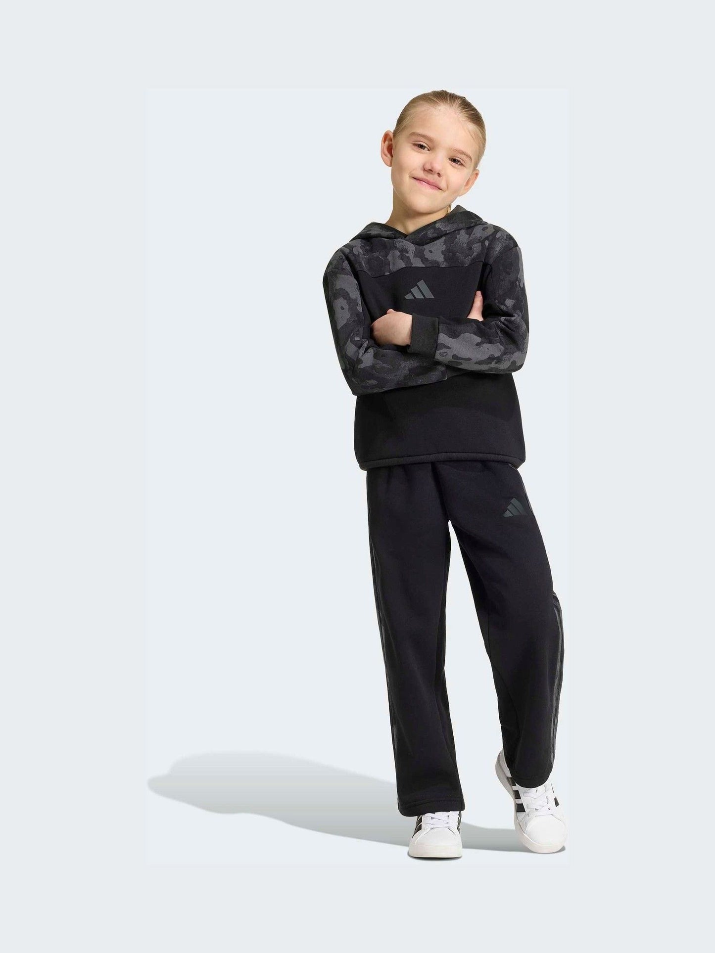 Dsiney Kidz - adidas Black Seasonal Essentials Hooded Joggers Set image 2