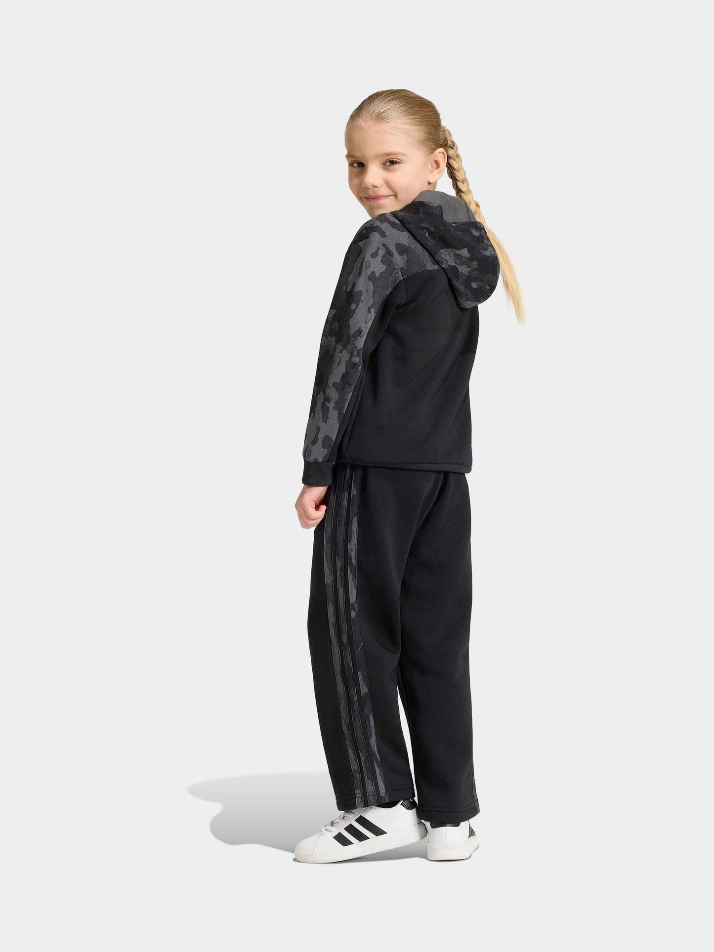 Dsiney Kidz - adidas Black Seasonal Essentials Hooded Joggers Set image 3