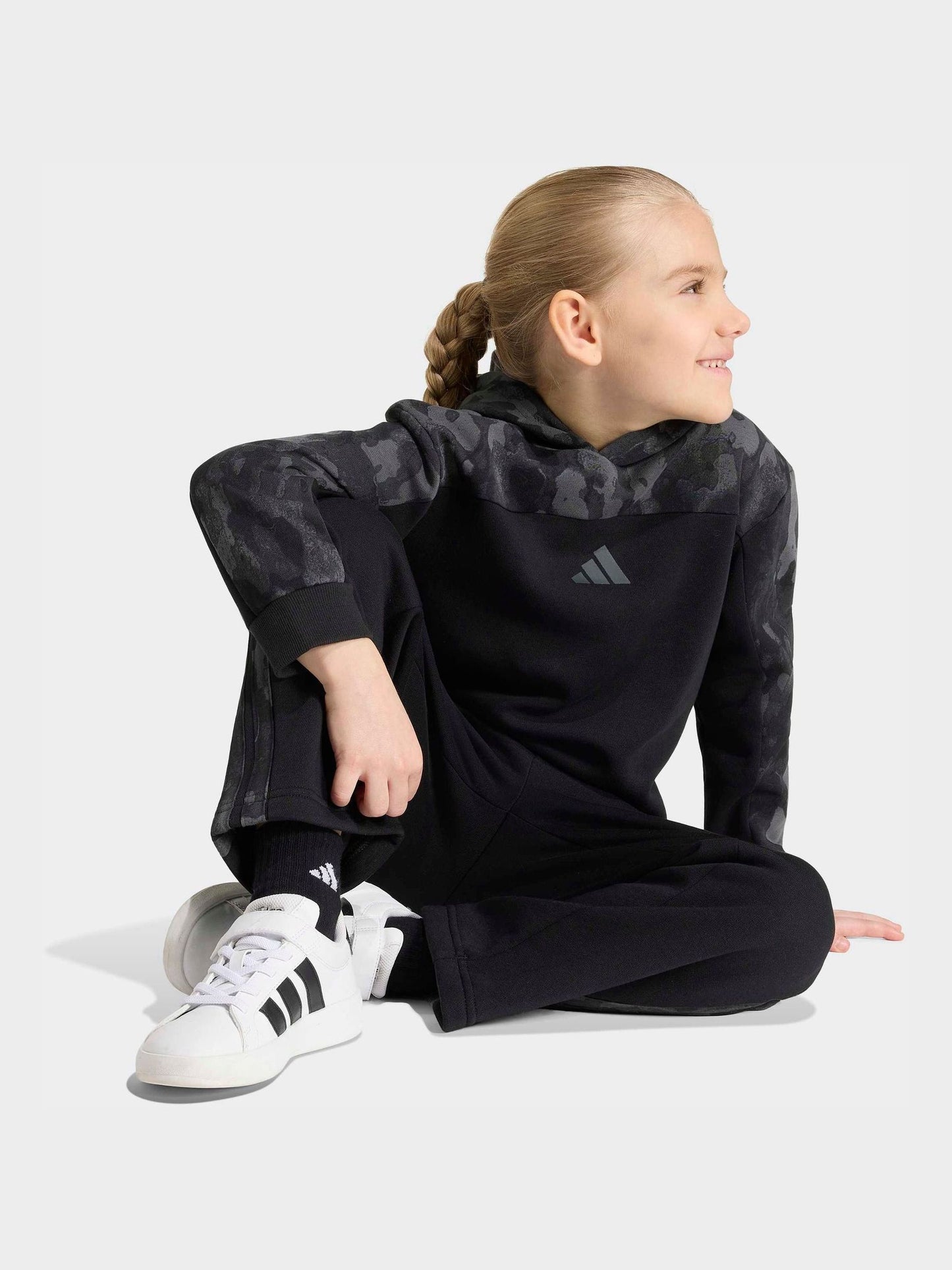 Dsiney Kidz - adidas Black Seasonal Essentials Hooded Joggers Set image 4