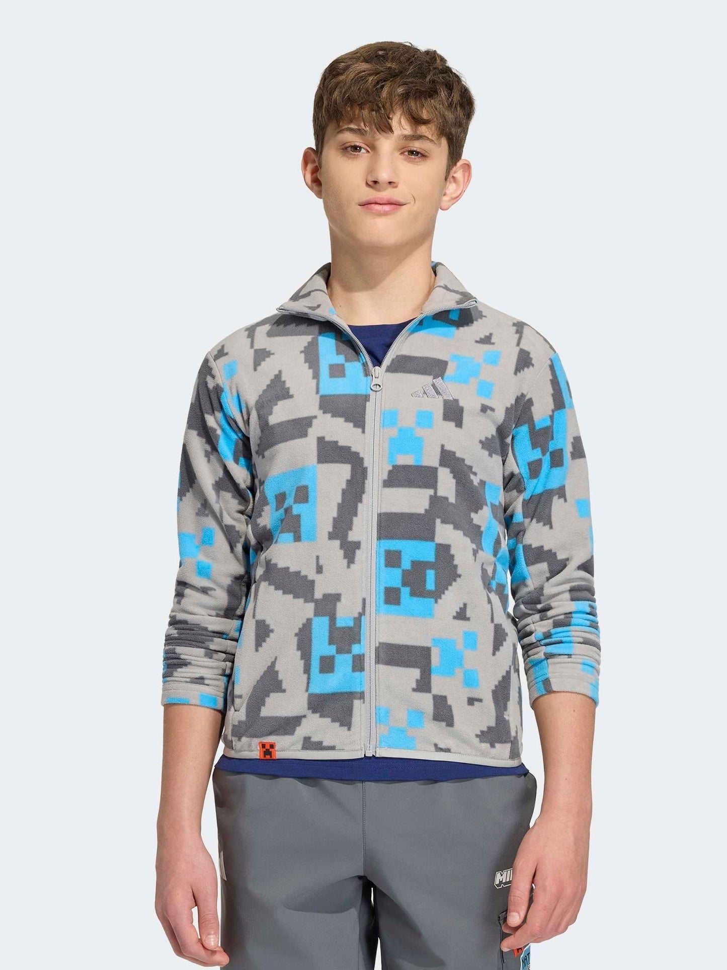 Dsiney Kidz - adidas Grey Minecraft Terrex Climawarm Full-zip Fleece Jacket image 1
